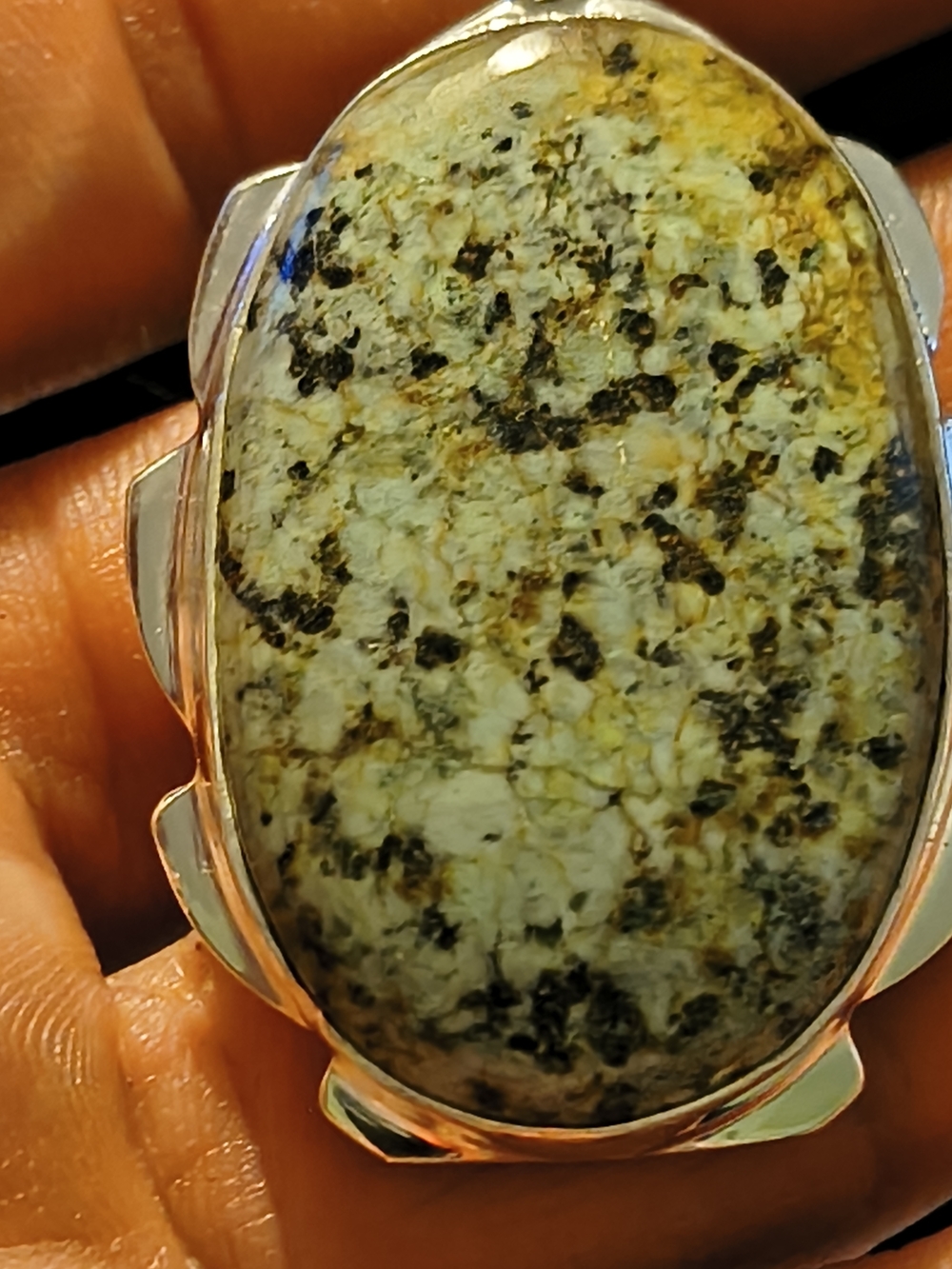 Rare Natural Turquoise Pendant Set In 925 Silver Nice 925 Silver Twist Necklace